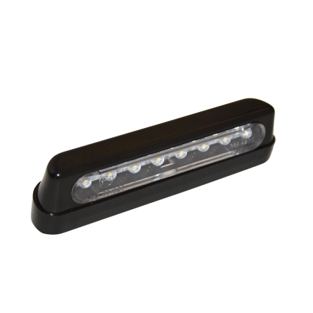Luz de matrícula LED HIGHSIDER smart plástico ABS - larga - negro/ahumado - 1 pieza - motoscamaralweb.com