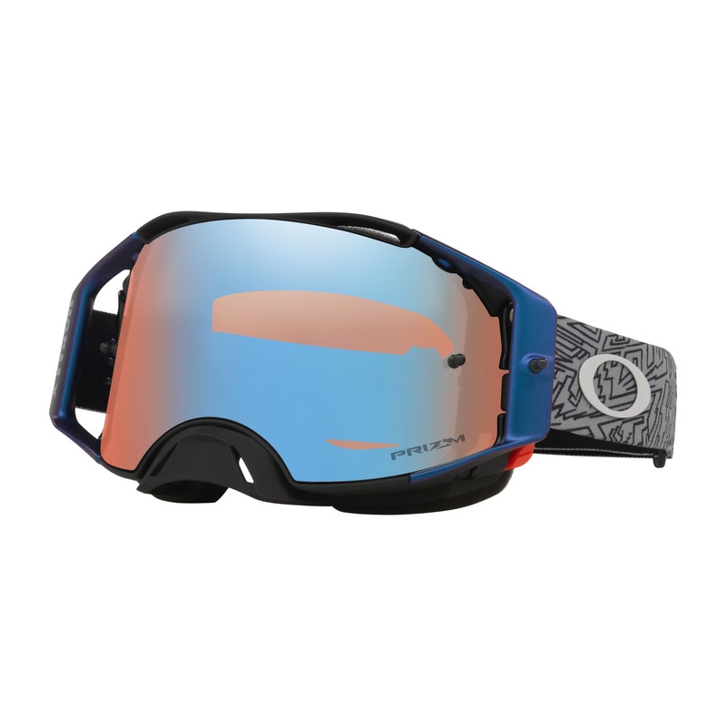 Gafas OAKLEY Airbrake MX - Grey Strike Lente Prizm MX Sapphire Iridium - motoscamaralweb.com