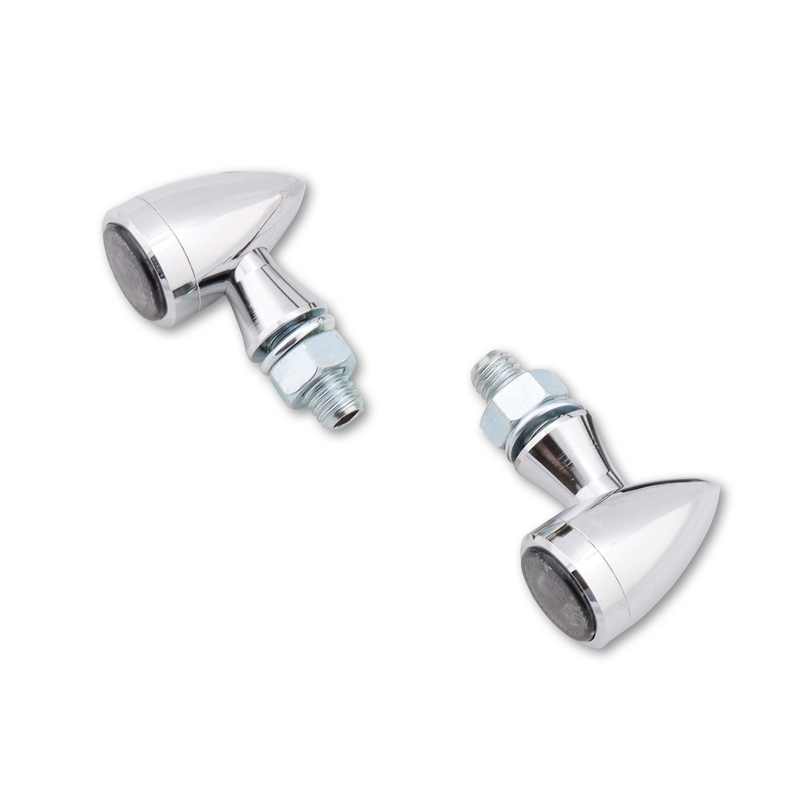 Intermitente LED HIGHSIDER smart Sixteen Bullet - cristal ahumado - homologado E - par - motoscamaralweb.com