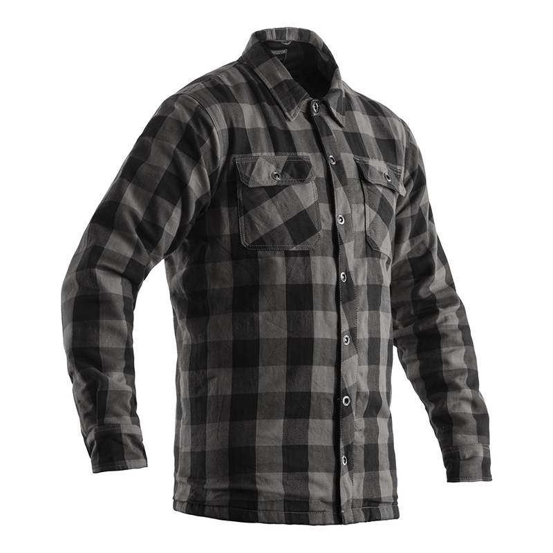 Chaqueta textil reforzada con aramida RST Lumberjack CE hombre - Gris oscuro - motoscamaralweb.com