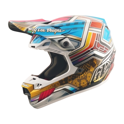 Casco TROY LEE DESIGNS SE5 Carbon Lowrider - Gris/Multi - motoscamaralweb.com
