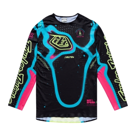 Camiseta TROY LEE DESIGNS SE Ultra Membrane - Negro/Amarillo - motoscamaralweb.com