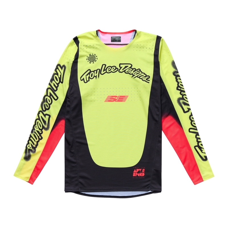 Camiseta TROY LEE DESIGNS SE Pro Roam - Amarillo neón - motoscamaralweb.com
