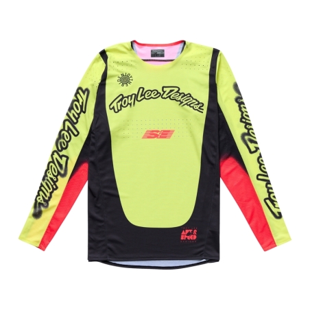 Camiseta TROY LEE DESIGNS SE Pro Roam - Amarillo neón - motoscamaralweb.com