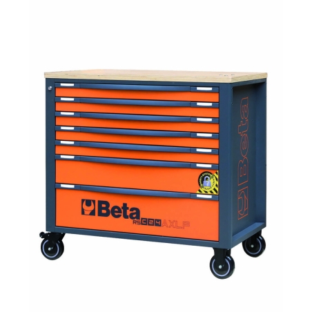 Cajonera móvil BETA RSC24AXLP/7 con 7 cajones + juego de 418 herramientas ¼’’ y ½’’ - motoscamaralweb.com
