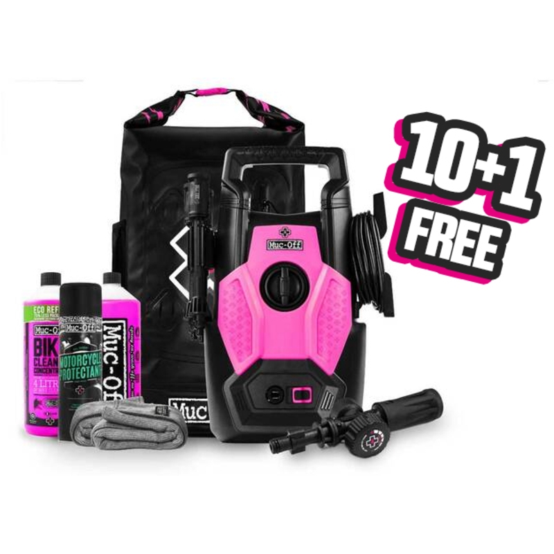 Kit de hidrolimpiadora para moto y bici MUC-OFF - Pack 10 uds + 1 GRATIS - motoscamaralweb.com