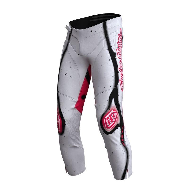 Pantalón infantil TROY LEE DESIGNS GP Pro Membrane - Blanco/Rojo neón - motoscamaralweb.com