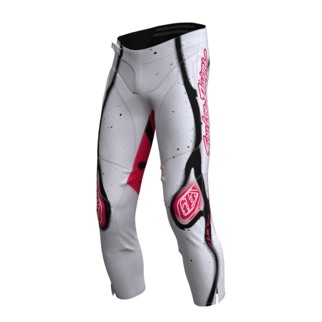 Pantalón infantil TROY LEE DESIGNS GP Pro Membrane - Blanco/Rojo neón - motoscamaralweb.com