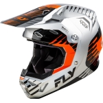 Casco FLY RACING Formula CP Slice - Gris / Naranja / Negro - motoscamaralweb.com