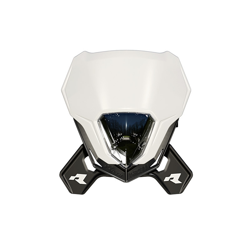Careta con faro RACETECH V-FACE 2.0 LED - motoscamaralweb.com