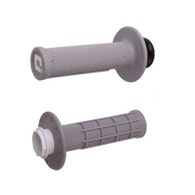 Puños ODI Micro-X Lock-On medio gofrados - Gris / Plata - motoscamaralweb.com