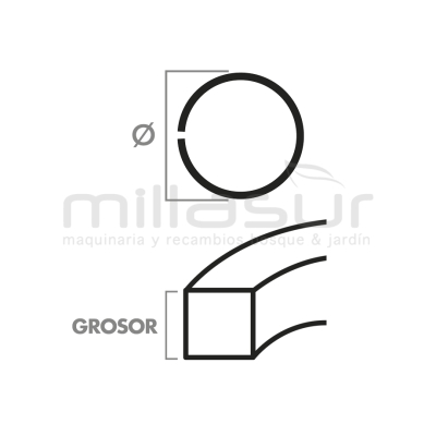 ARO. SEGMENTO PISTÓN 49x1.5 ADAPTABLE A STIHL 039 - motoscamaralweb.com