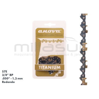 CADENA ANOVA TITANIUM 3/8 BP - .050 REDONDO - 57 E - motoscamaralweb.com