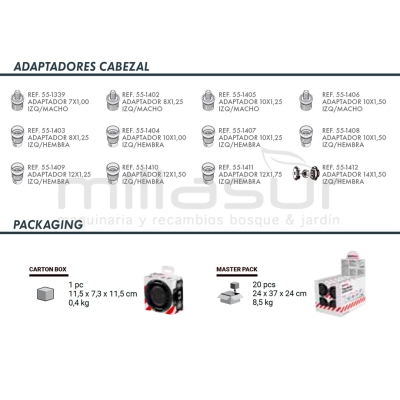 CABEZAL EASYWORK 102 CARGA RÁPIDA - SIN ADAPTADOR - motoscamaralweb.com