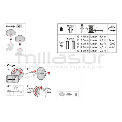 CABEZAL EASYWORK 130 CARGA RÁPIDA - SIN ADAPTADOR - motoscamaralweb.com