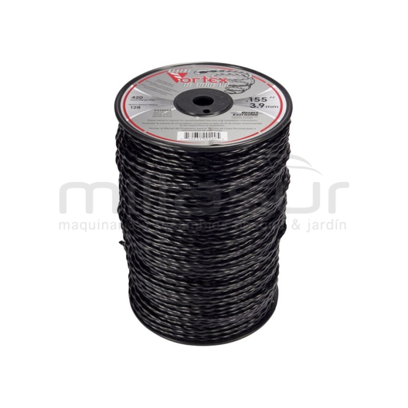 NYLON VORTEX BOBINA 3.90 x 128 m.(ANTIRUIDO-COPOLIMERO) - motoscamaralweb.com