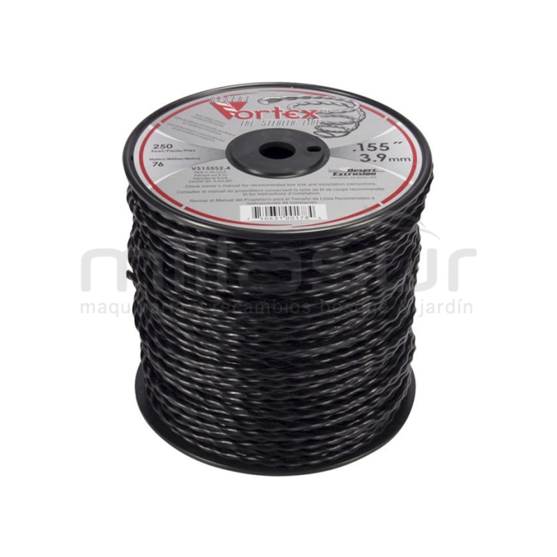 NYLON VORTEX BOBINA 3.90 x 76 m.(ANTIRUIDO-COPOLIMERO) - motoscamaralweb.com