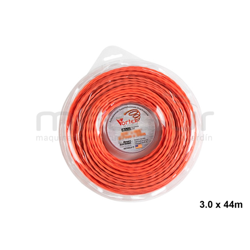 NYLON VORTEX ALU NARANJA 3.0 x 44m. (ANTIRUIDO-COPOLIMERO) - motoscamaralweb.com