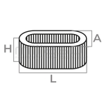 FILTRO AIRE TECUMSEH LEV100-115-120. PVRM65. TVS115-120 (AL73XLA70XAN44.5) - motoscamaralweb.com