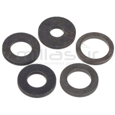 JUEGO ARANDELAS REDUCTORAS CUCHILLAS UNIVERSALES (EXT 25.4 - INT 9.5 - 12.7 - 14.2 - 15.8 - 19.05) - motoscamaralweb.com