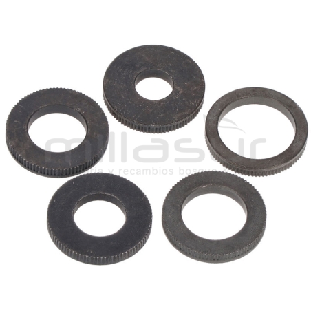 JUEGO ARANDELAS REDUCTORAS CUCHILLAS UNIVERSALES (EXT 25.4 - INT 9.5 - 12.7 - 14.2 - 15.8 - 19.05) - motoscamaralweb.com