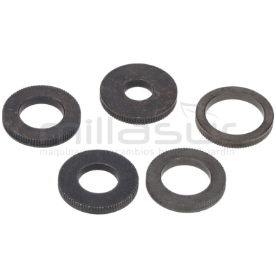 JUEGO ARANDELAS REDUCTORAS CUCHILLAS UNIVERSALES (EXT 25.4 - INT 9.5 - 12.7 - 14.2 - 15.8 - 19.05) - motoscamaralweb.com